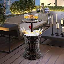 Gymax Rattan Style Outdoor Patio Cooler