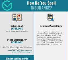 Failure could spell financial ruin. Correct Spelling For Insurance Infographic Spellchecker Net