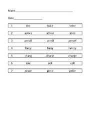 Editable Adapted Spelling Test Template Multiple Choice Tpt