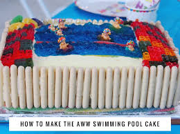 how to make a swimming pool cake the