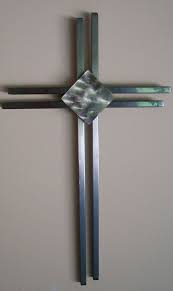 Hand Crafted Modern Metal Wall Cross By