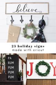 25 holiday signs made with cricut that