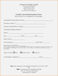 Credit Card Authorization Form Template Quickbooks Doc Free