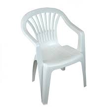 Patio Chair White Plastic Chic