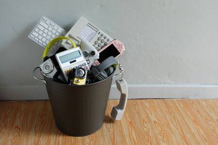 Recycling electronic waste.