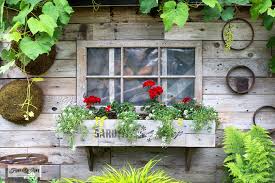 Diy Garden Shed Window Boxes Filled
