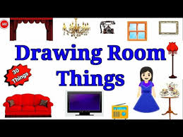drawing room things name in english