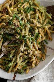 broccoli pesto pasta with pea