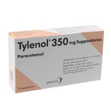 tylenol suppository 350mg 10 s