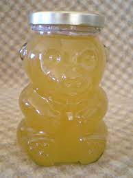 Raw Honey In Glass Bear Jar Peace