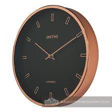 Contemporary Copper Wall Clock Black