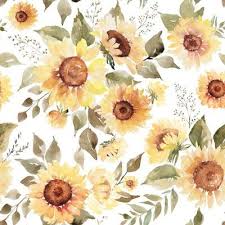 Sunflower Fabric Wallpaper And Home