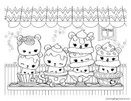Coloring page of a bacon. Num Noms Coloring Page 01 Coloring Page Central