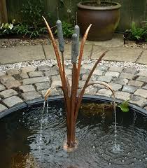 Metallic Garden Bulrushes Copper Fountain