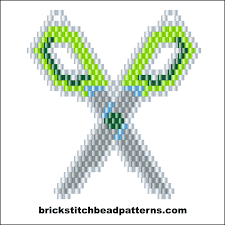 Brick Stitch Bead Patterns Journal Pair Of Scissors Earring
