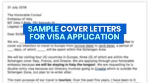 sle cover letters for visa