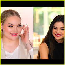 selena gomez does her makeup with