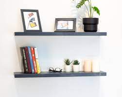 Wall Mounted Wooden Floating Shelves