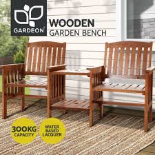 Gardeon Wooden Garden Bench Chair Table