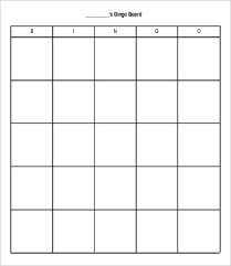 Blank Bingo Card Template Bingo Card Template 9 Free Word Pdf Jpeg