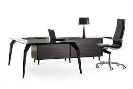 Actium Black Glass Desk Desks