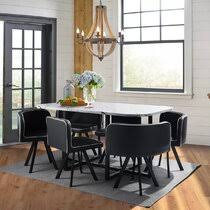 Browse our image gallery of sets with tables and chairs for dining room. Elegant Dining Room Sets Wayfair