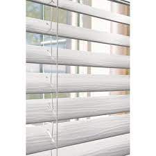 faux wood blinds white