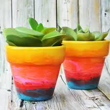 Painting Flower Pots For Kids Or S