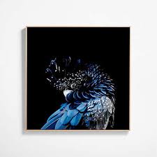 Blue Cockatoo Framed Metal Wall Art