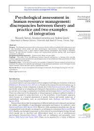 pdf psychological essment in human