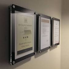 Acrylic Certificate Frame Wall Mounted