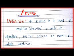 adverb definition with exles types