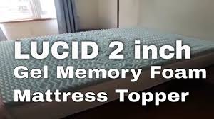 lucid 2 inch gel memory foam mattress