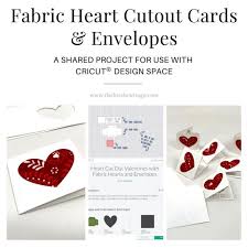 fabric heart cutout cards project for