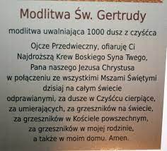 Zakładka modlitwa św. Gertrudy za dusze w czyśćcu 10426685848 - Allegro.pl