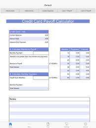 Credit Cards Payoff Calculator By Aspiring Investments Corp
