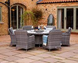 Lyon 6 Rattan Garden Dining Chairs And