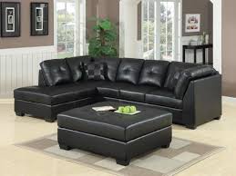 leather sectional sofa in black