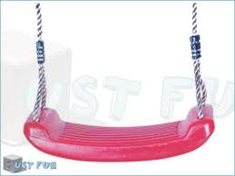 Swing Seat With Rope Adjusters Red