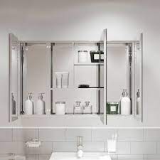 Triple Door Bathroom Mirror Cabinet
