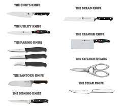 diffe types of kitchen knives and