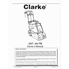 manual clarke ext 441 pb extractor