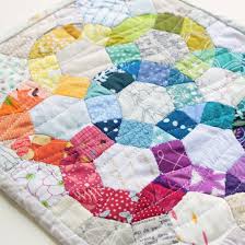 Not Your Grandmother s Flower Garden  Diamond Hexi English Paper Pieced  Throw Quilt Pattern Geta s Quilting Studio