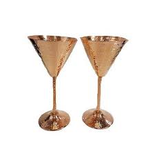 sarvsiddhi solid copper martini glass