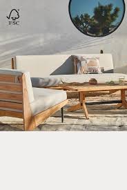 One of the most in demand materials right now is teak. Fsc Certified Teak Outdoor Furniture For The Patio Crate And Barrel