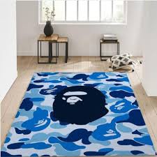 bape camo monkey hypebeast area rug