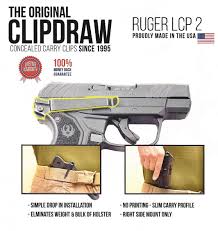 clipdraw belt clip for ruger lcp 2 ii
