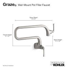 Kohler Graze Wall Mount Pot Filler