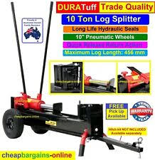 log splitter 10 ton operates with