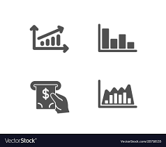 Chart Histogram And Atm Service Icons